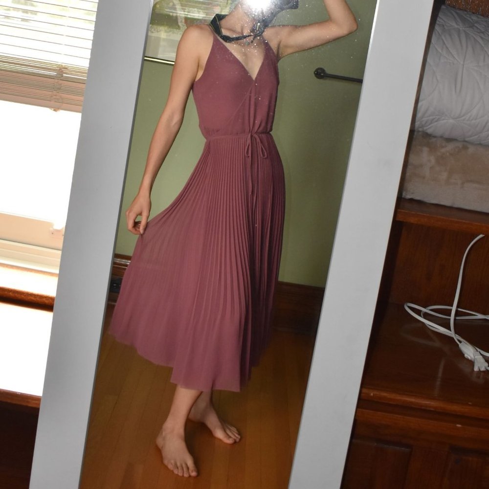 Wilfred Size M Dusty Rose Pink Midi Wrap Dress